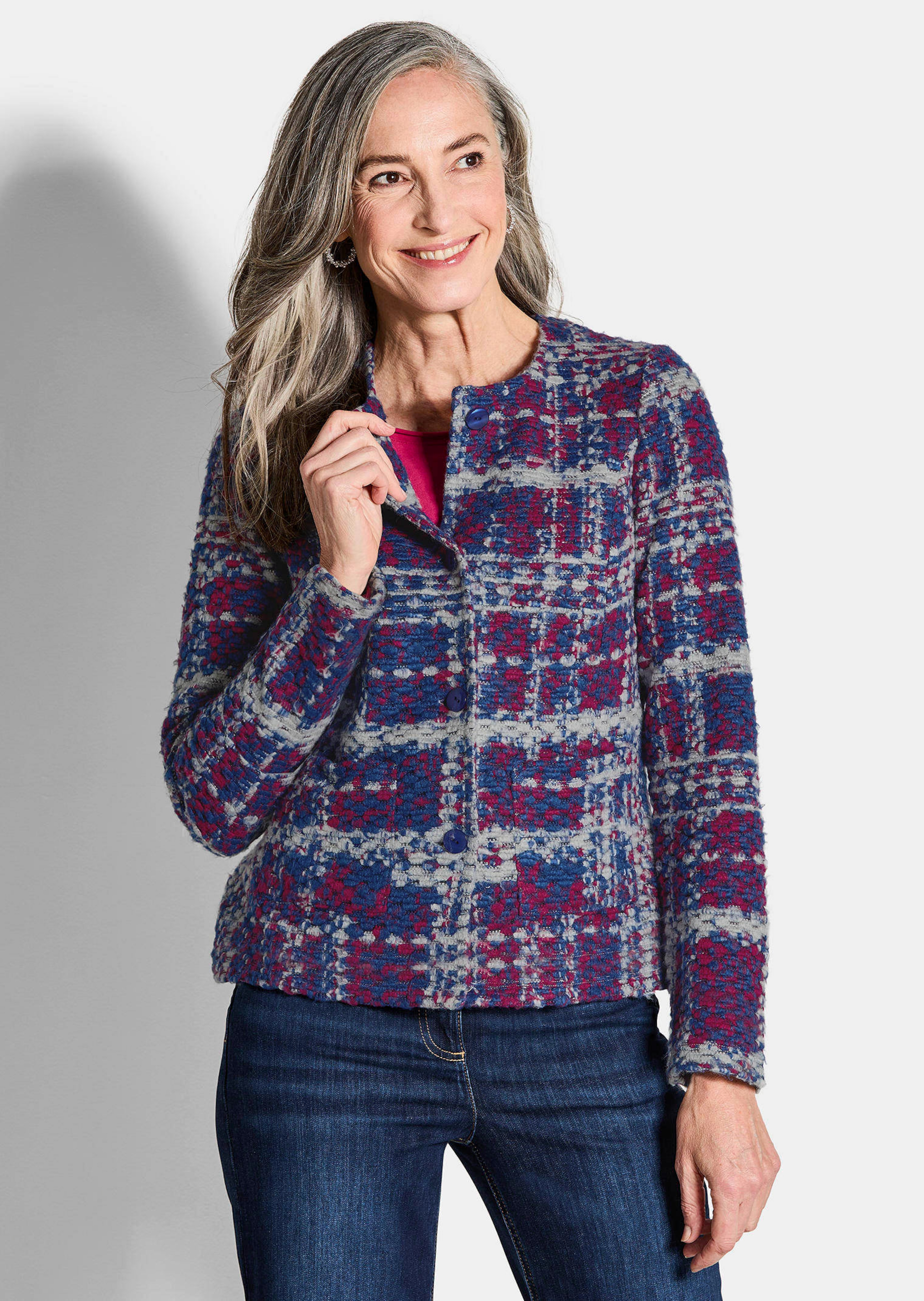 Veste Jacquard en jersey structuré