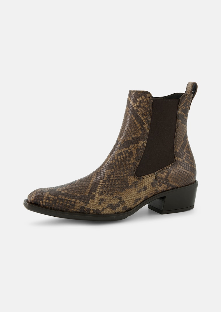 Stiefeletten mit Reptilprägung im Cowboy-Stil