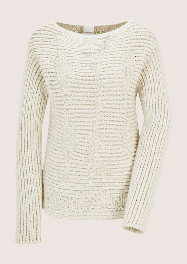 Textured jumper with shimmering accents