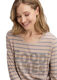 T-shirt à rayures avec imprimé scintillant thumbnail 4