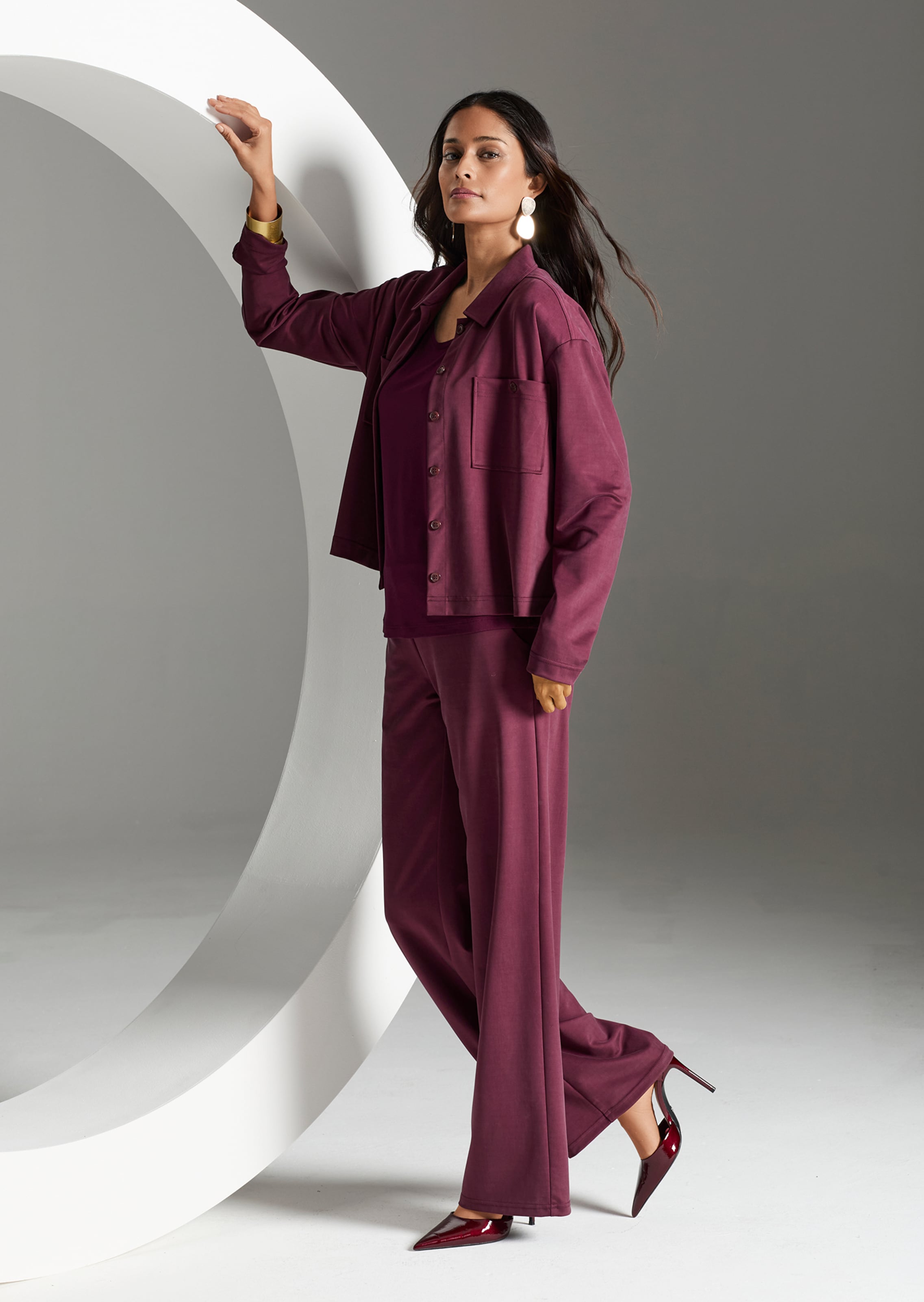Pantalon à taille élastique en jersey doux