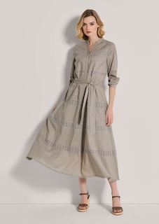 Langes Kleid mit Spitzen-Einsätzen thumbnail 3