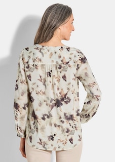 Gedessineerde blouse met unieke print thumbnail 3