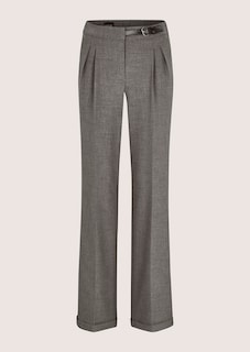 Wide-Leg-Hose mit Zierriegel in Lederoptik thumbnail 7