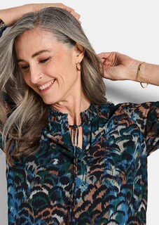 Gedessineerde blouse van chiffon thumbnail 4