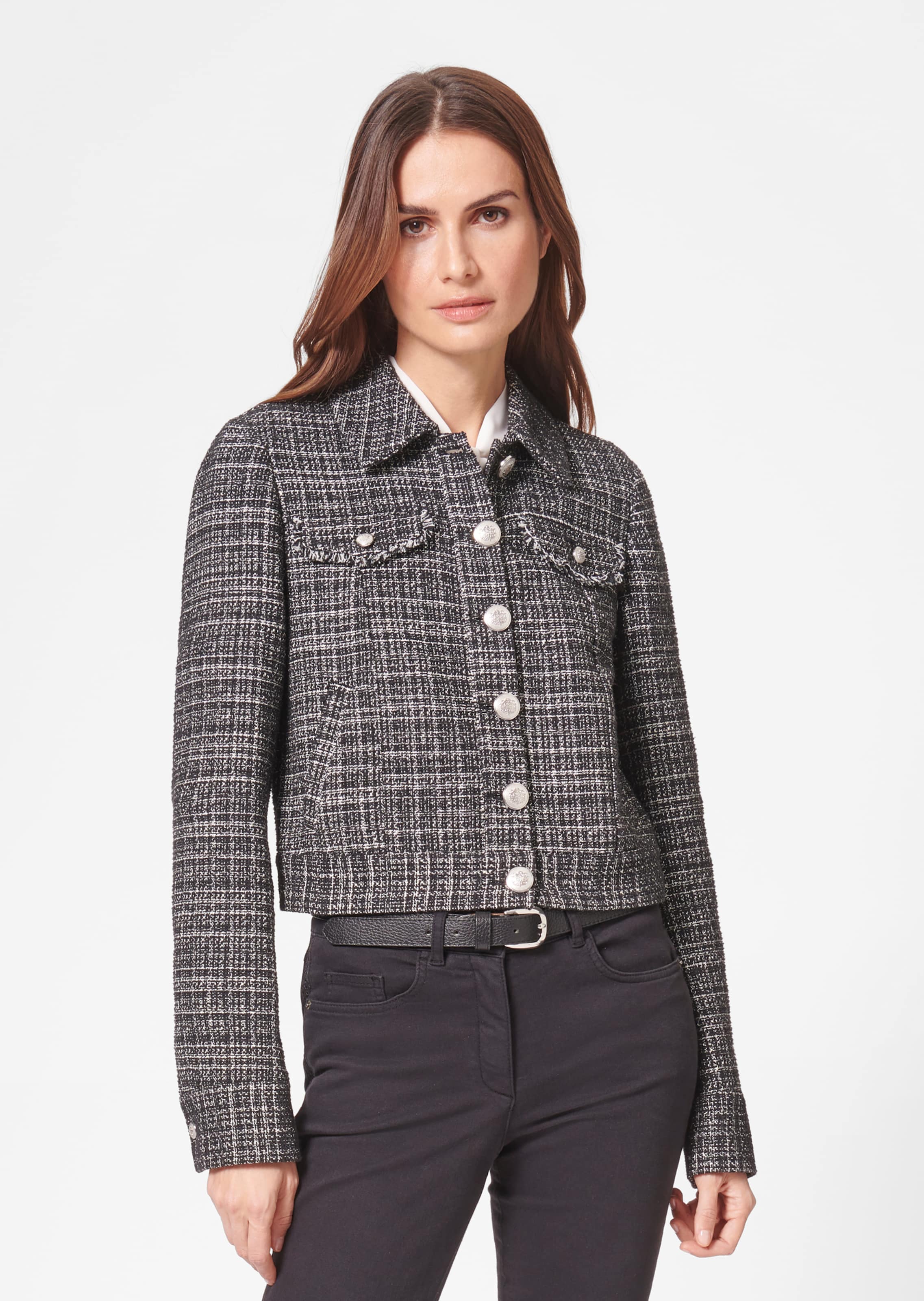 Kurze Tweedjacke