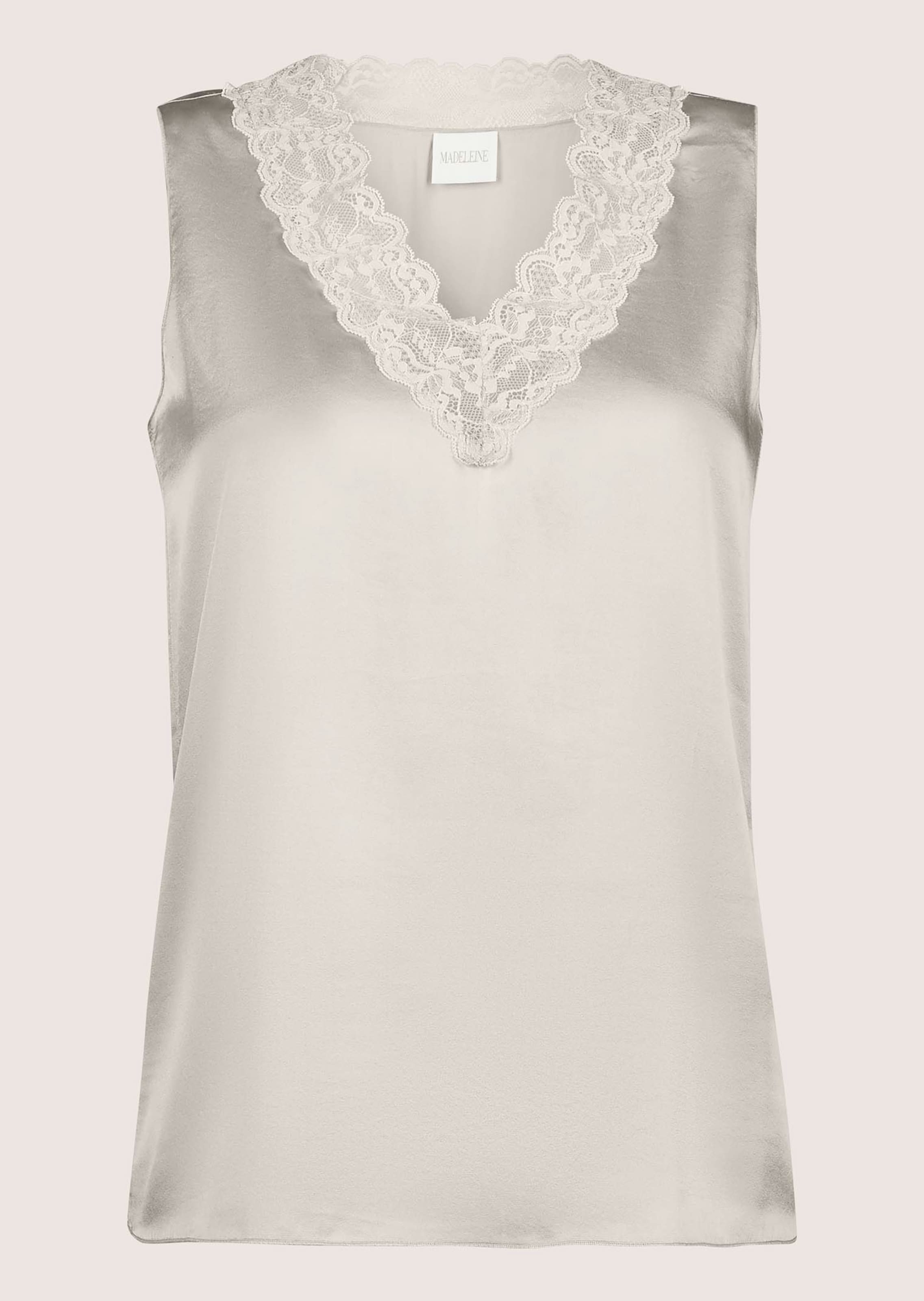 Lingerie-Top mit V-Ausschnitt und edler Spitze