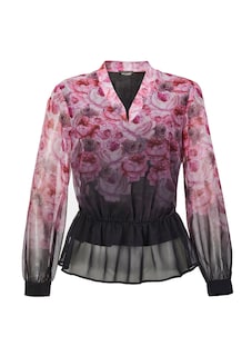 Elegante Druckbluse mit Schößchen thumbnail 6