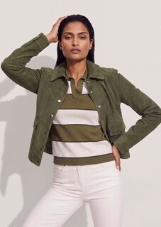Leather jacket made from kid suede thumbnail 2