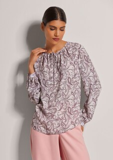 Rundhals-Bluse mit Unikat-Print thumbnail 2