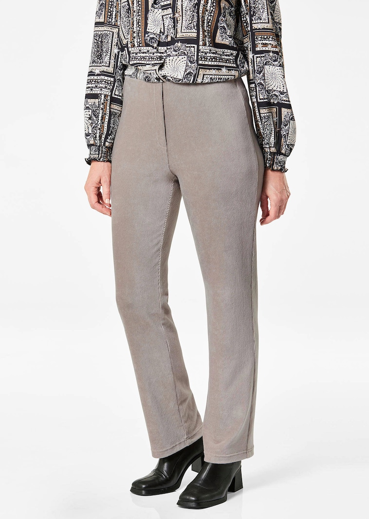 Pantalon en velours côtelé CARLA en jersey