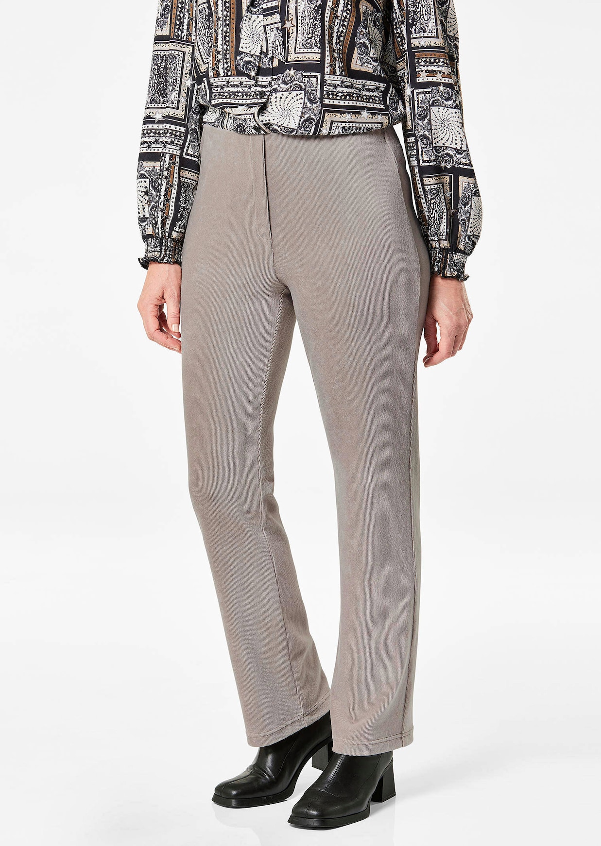 Pantalon en velours côtelé CARLA en jersey