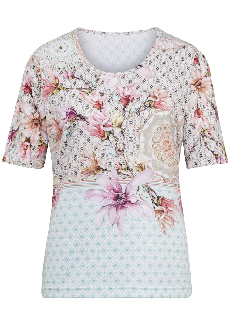 Comfortabel, gedessineerd shirt in een mix van patronen