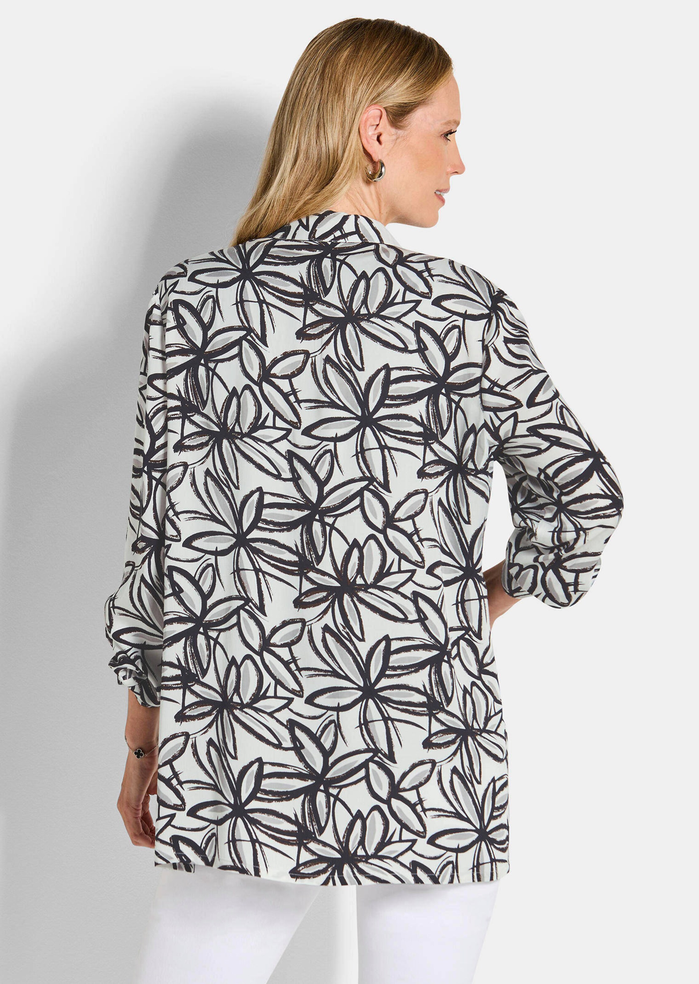 Overhemdblouse van zuivere viscose thumbnail 3