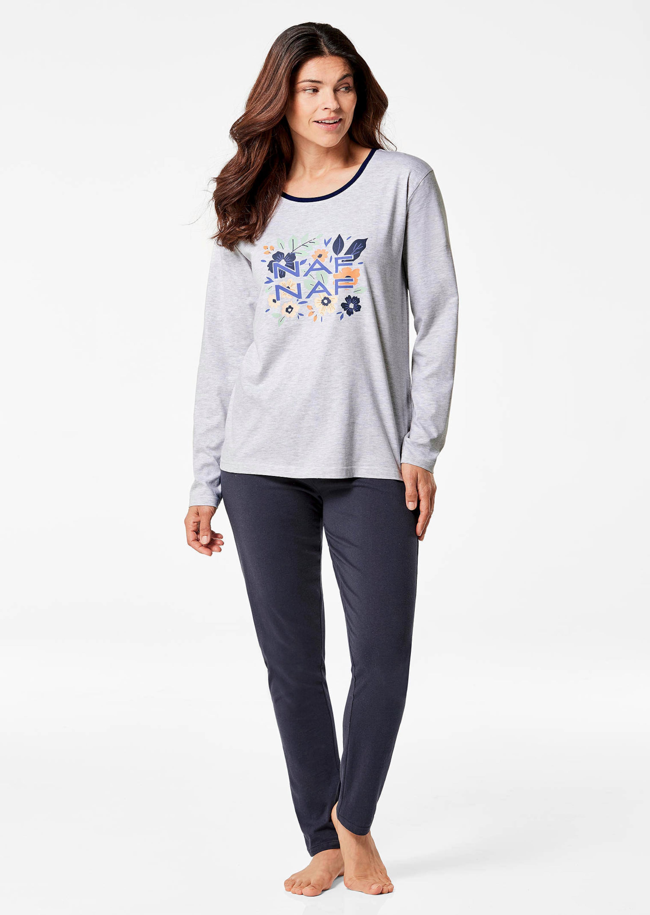 Baumwoll-Pyjama mit Floral-Motiv