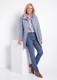 Manteau court matelassée à col droit thumbnail 4