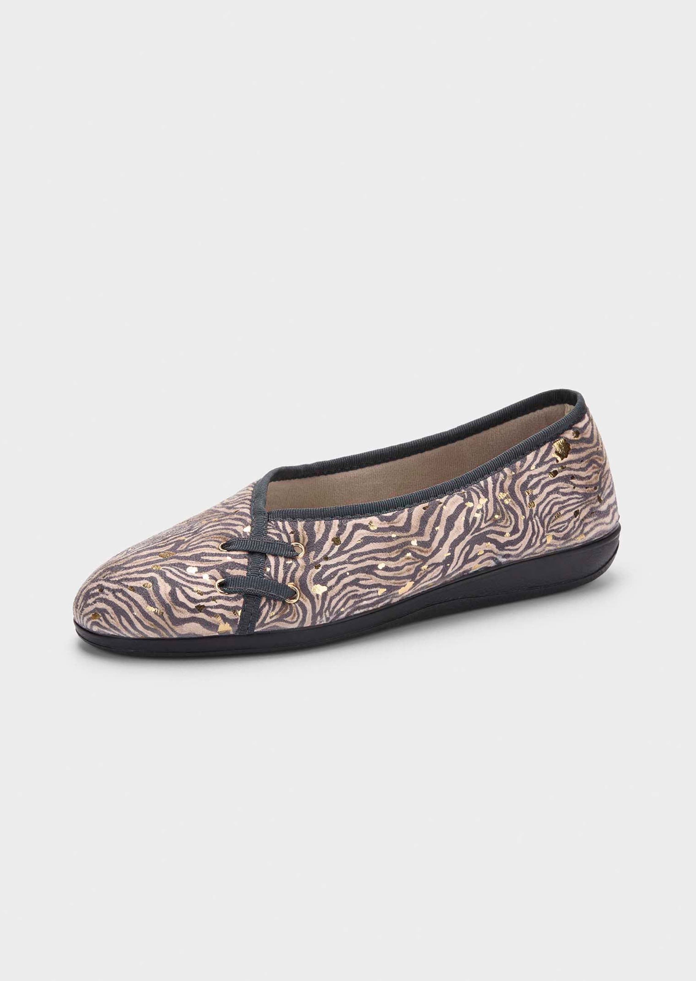 Ballerina pantoffels met animalprint