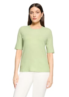 Basic shirt van gestructureerd stretchmateriaal thumbnail 7