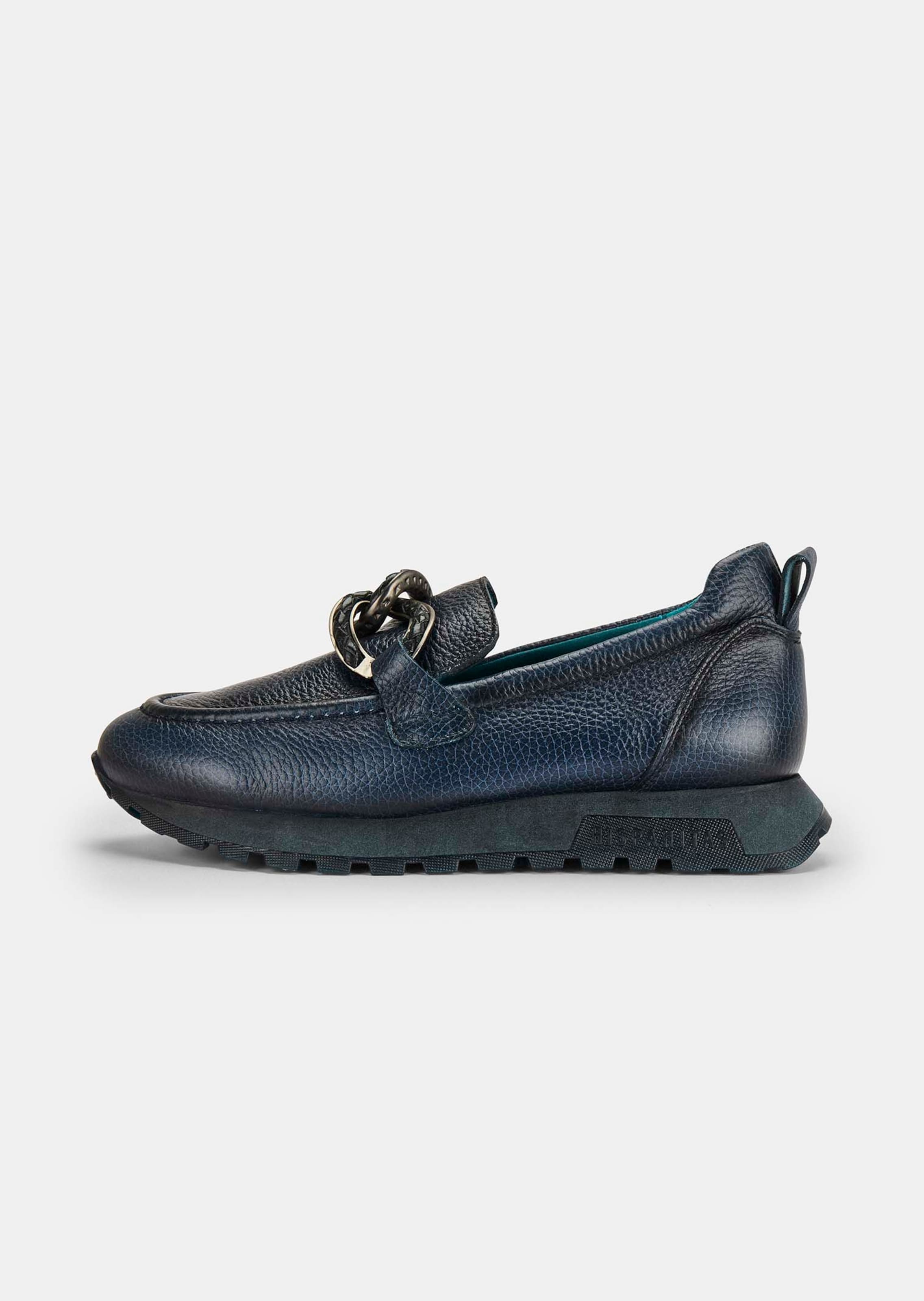Loafers with a decorative buckle