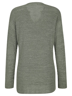 V-Pullover mit metallisiertem Garn thumbnail 6