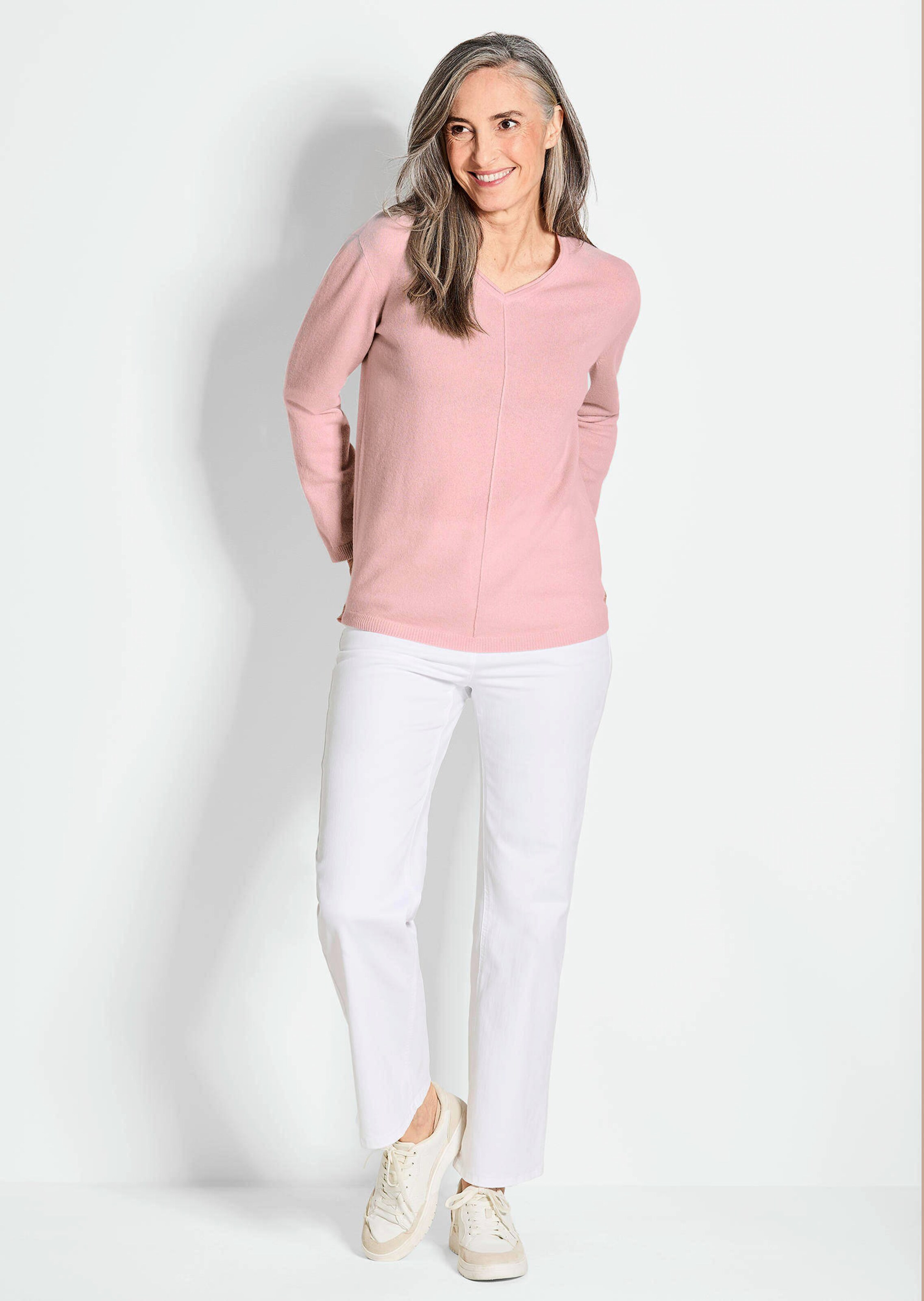 Pullover van kasjmier met V-hals thumbnail 2