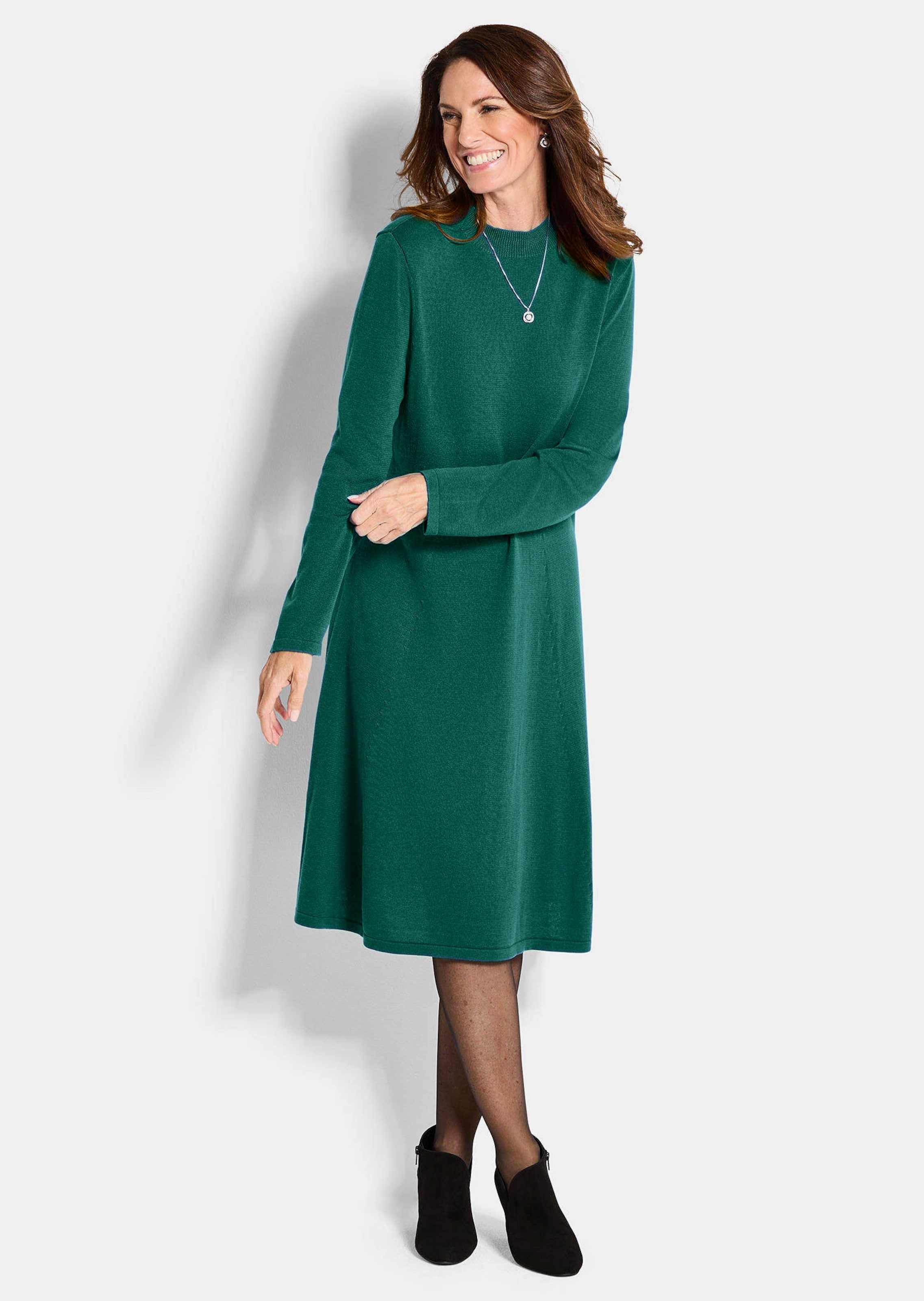 Strickkleid in femininer A-Linie