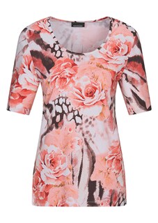Jersey shirt met luipaard- en bloemenmotief thumbnail 4