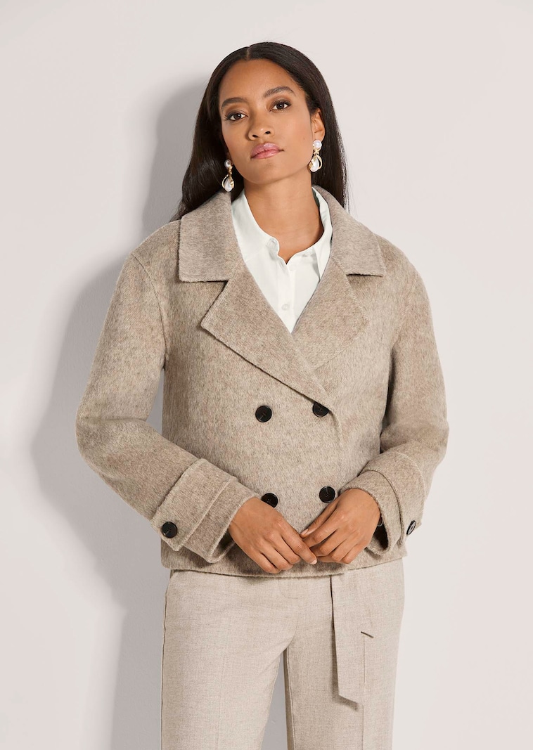 Veste caban en mélange de laine de qualité supérieure