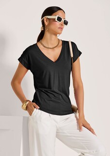 Casual V-neck top thumbnail 4