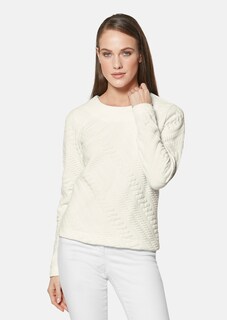Sweatshirt in elegant jersey with diagonal texture thumbnail 2