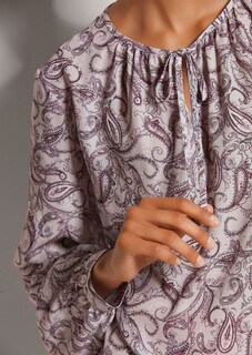 Rundhals-Bluse mit Unikat-Print thumbnail 6
