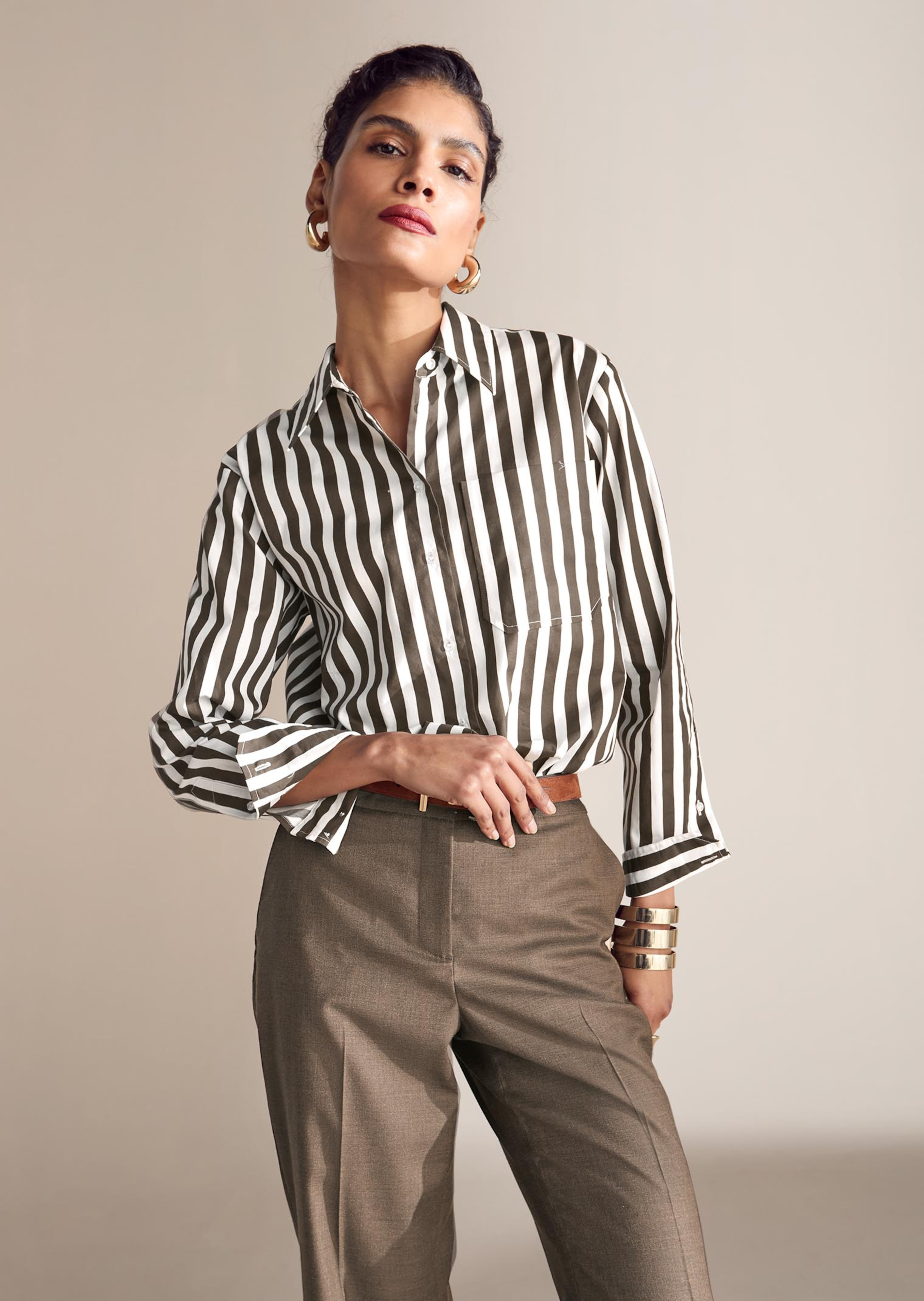 Katoenen blouse met strepen