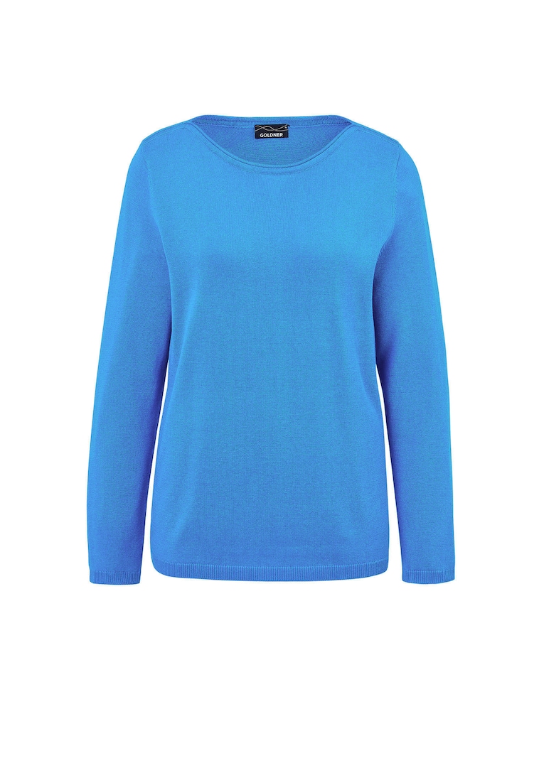 Strickpullover mit U-Boot-Ausschnitt
