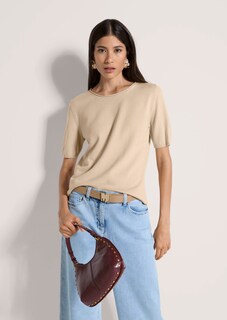 Feinstrick-Pullover mit kurzem Arm thumbnail 4