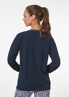 Sweatshirt mit Letterprint und Glitzersteinchen thumbnail 4
