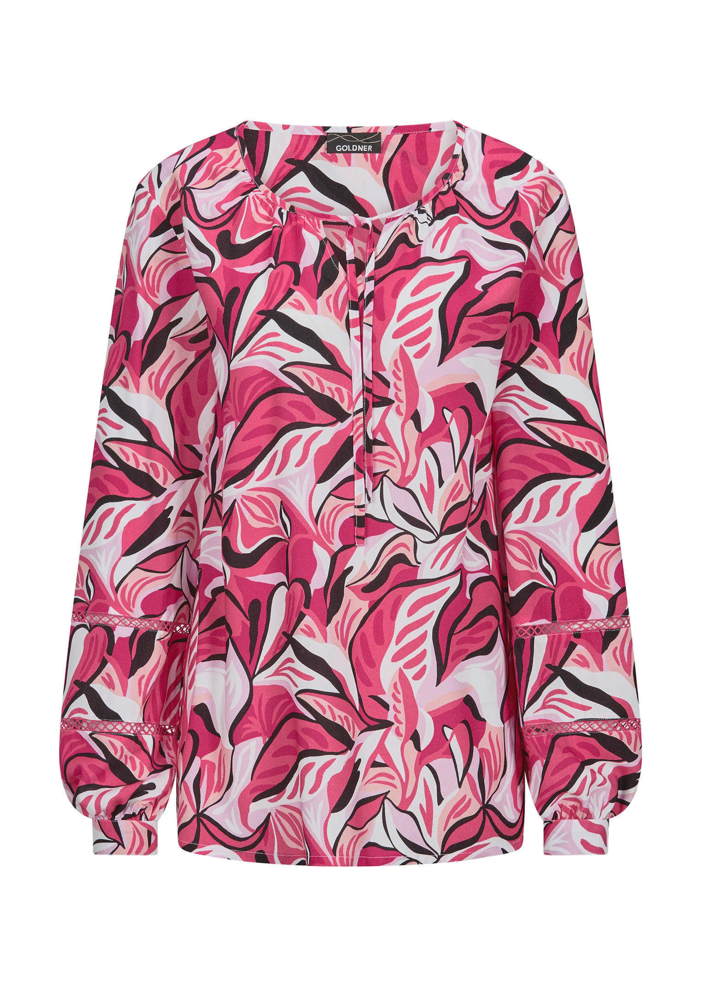 Viskose-Bluse mit Statement-Ärmeln