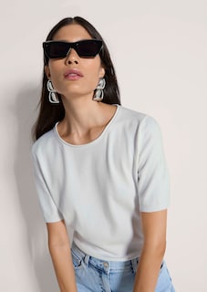 Feinstrick-Pullover mit kurzem Arm thumbnail 4