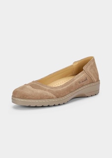 Leder-Ballerinas mit gesteppten Ziernähten thumbnail 1