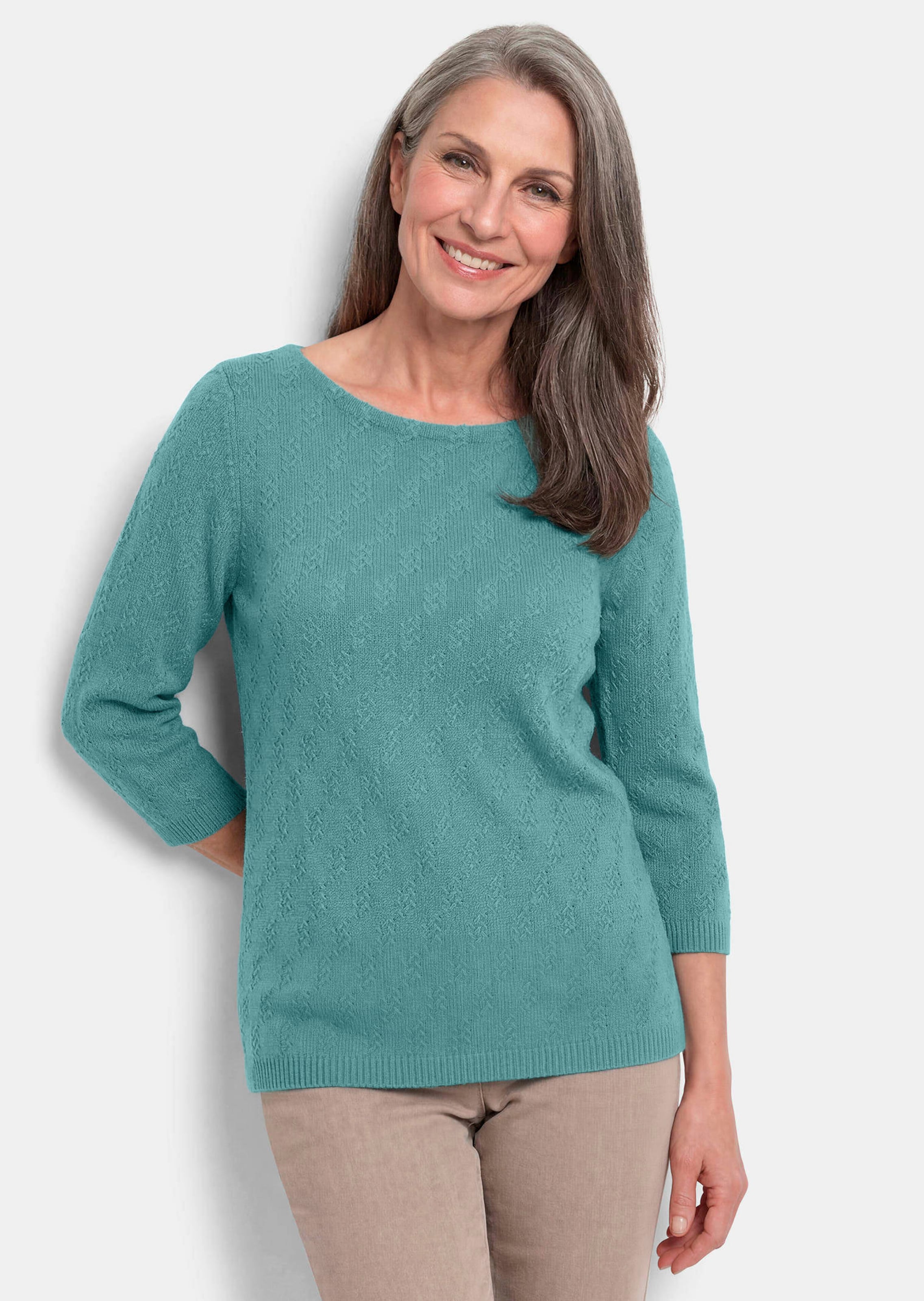 Pullover aus Baumwolle mit 3/4-Ärmeln