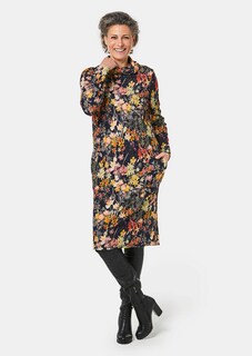 Druckkleid mit halsfernem Rollkragen thumbnail 2