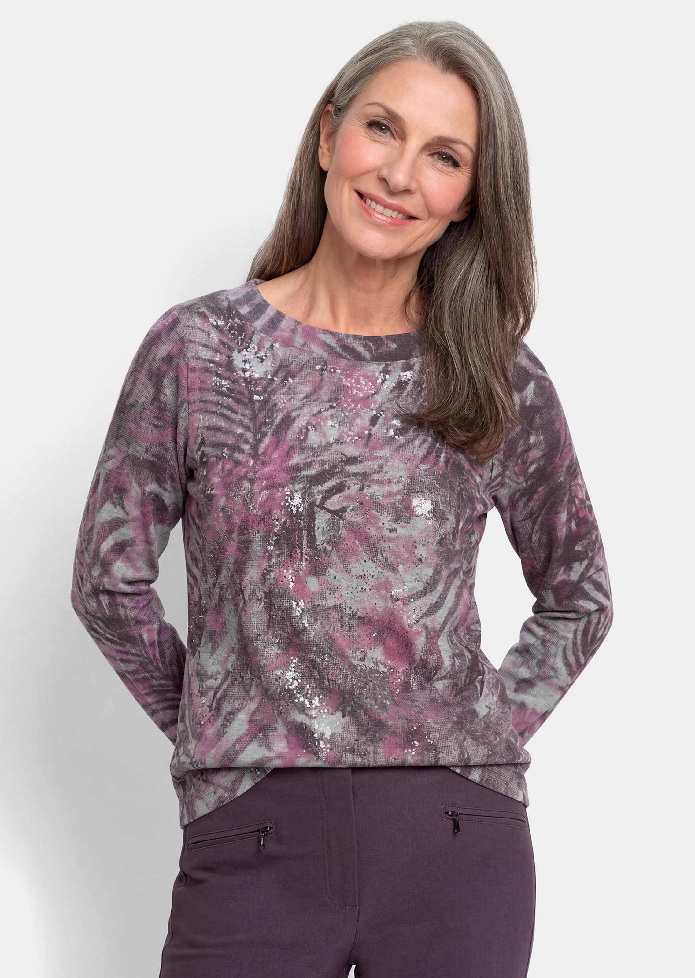 Sweat-shirt au bel aspect métallisé