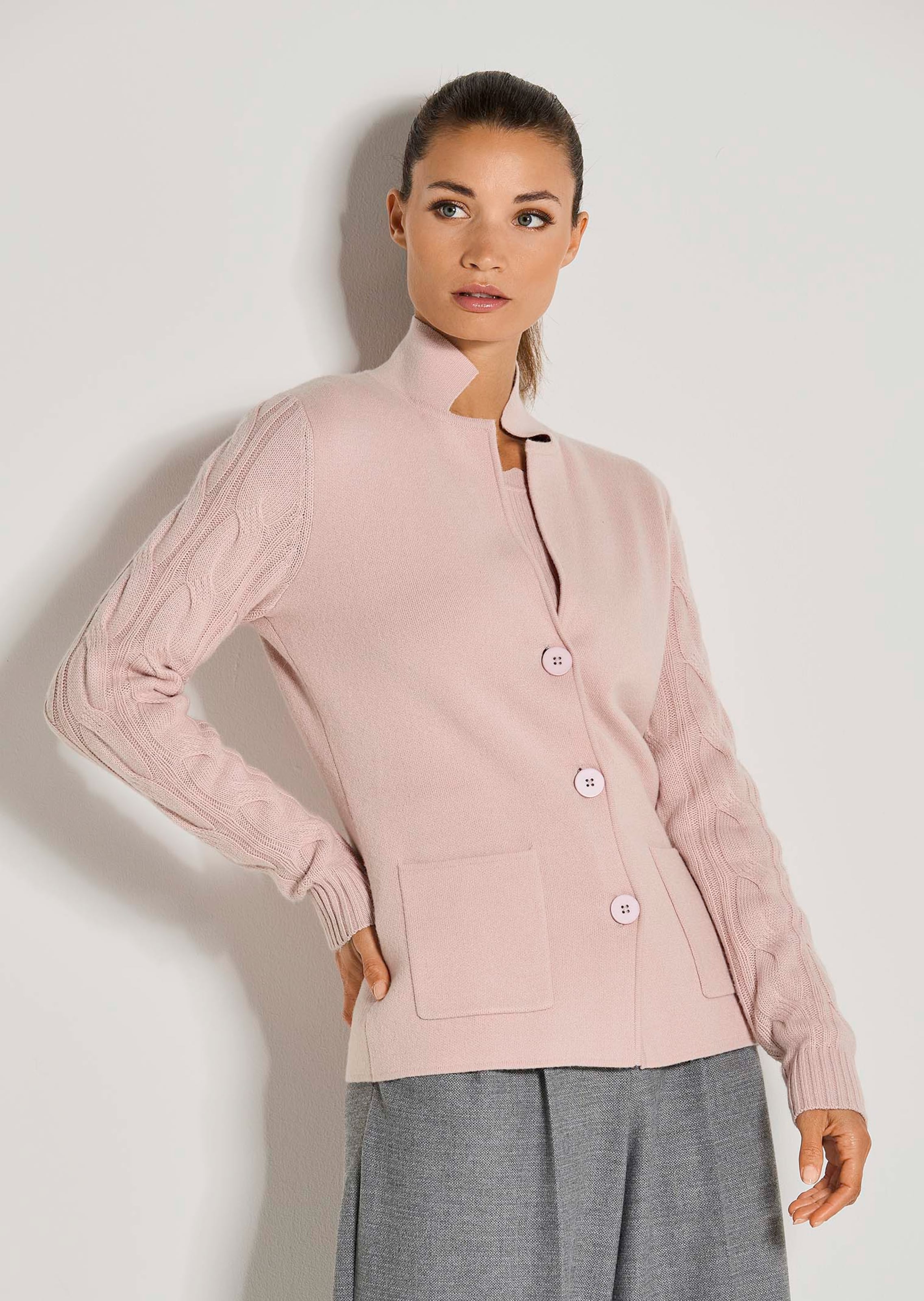 Strickblazer aus weichem Woll-Mix