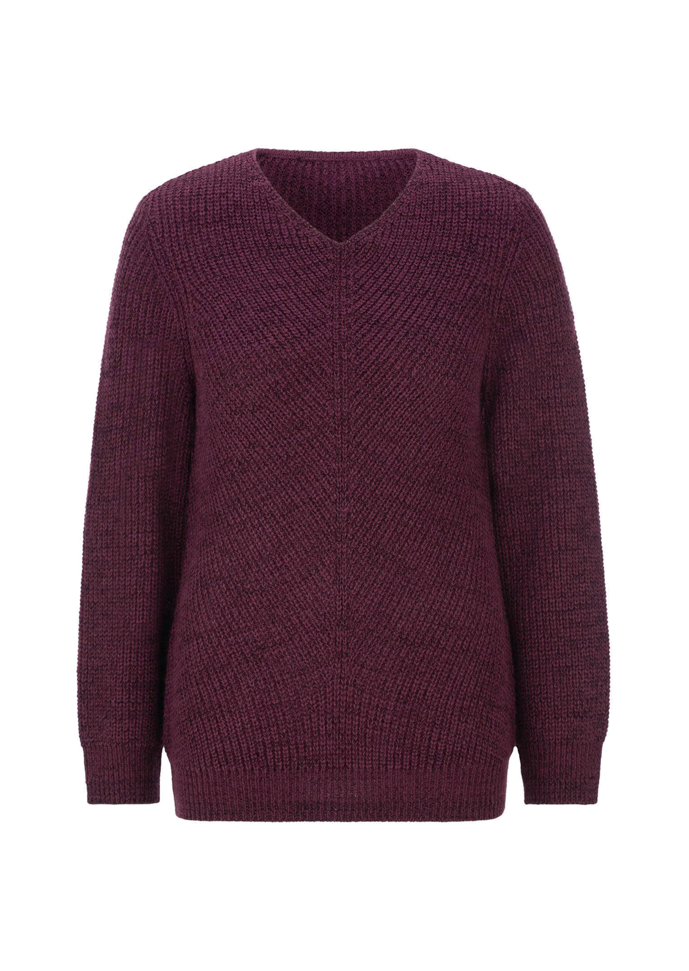 Strickpullover mit nahtlosem V-Ausschnitt