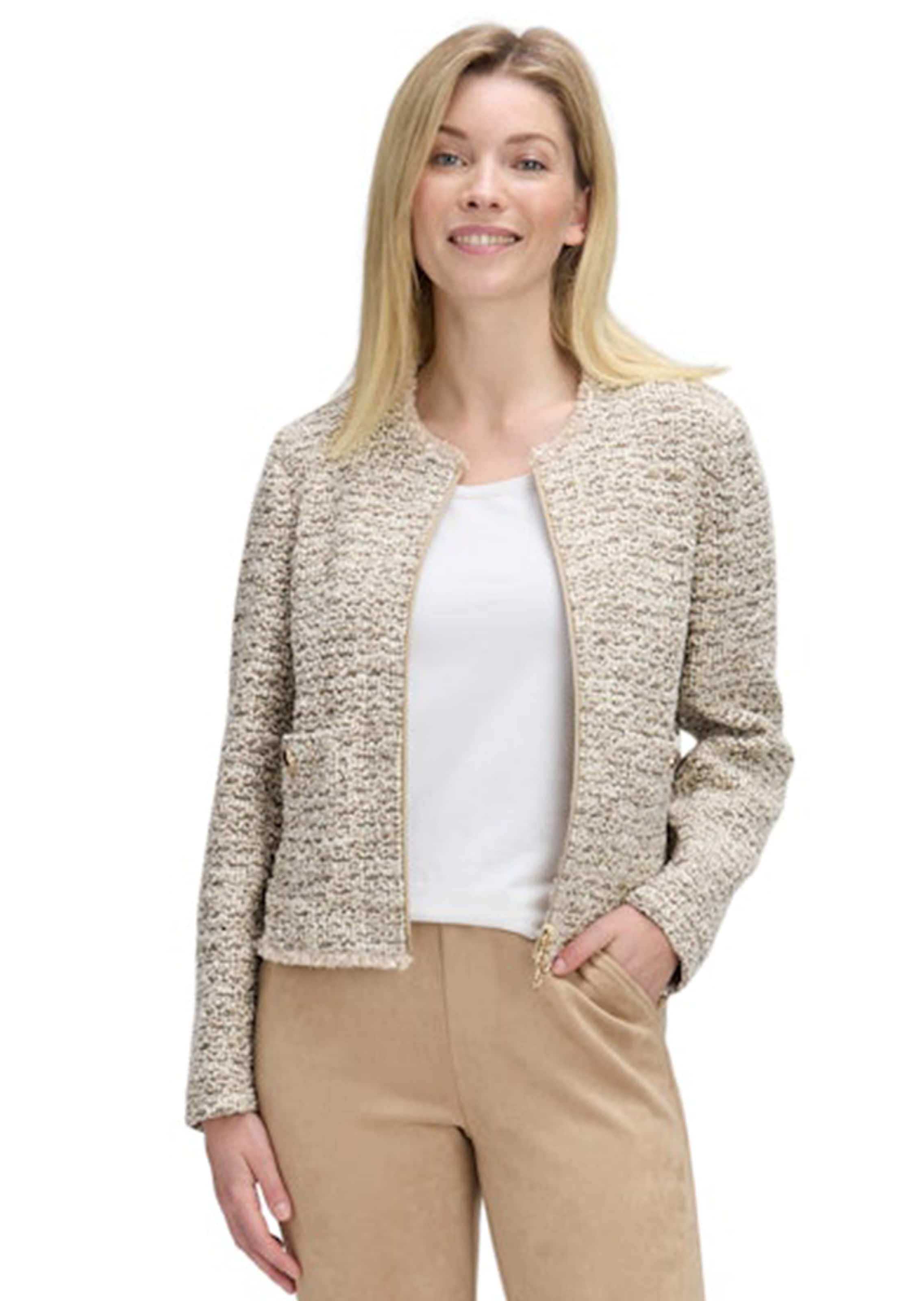 Bouclécardigan met ritssluiting