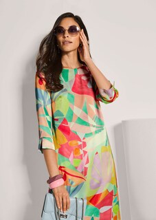 Gemustertes Kleid in H-Linie thumbnail 5
