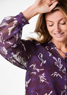 Chiffonbluse mit Gummibündchen thumbnail 6