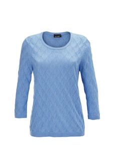 Verzorgde ajour pullover met vrouwelijke accenten thumbnail 4