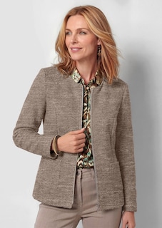 Jacke in Bouclé-Optik mit Baumwolle thumbnail 1