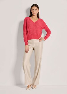 V-Pullover mit Pointelle-Muster thumbnail 3