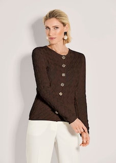 Blazer en maille de coton à motif structuré thumbnail 2